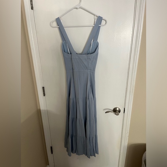 Lulus See the City Light Blue Button-Front Tiered Midi Dress - Picture 4 of 7